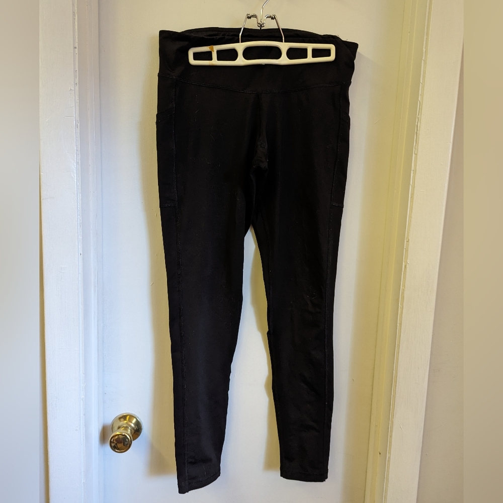 Champion black skinny exercise leggings POCKETS